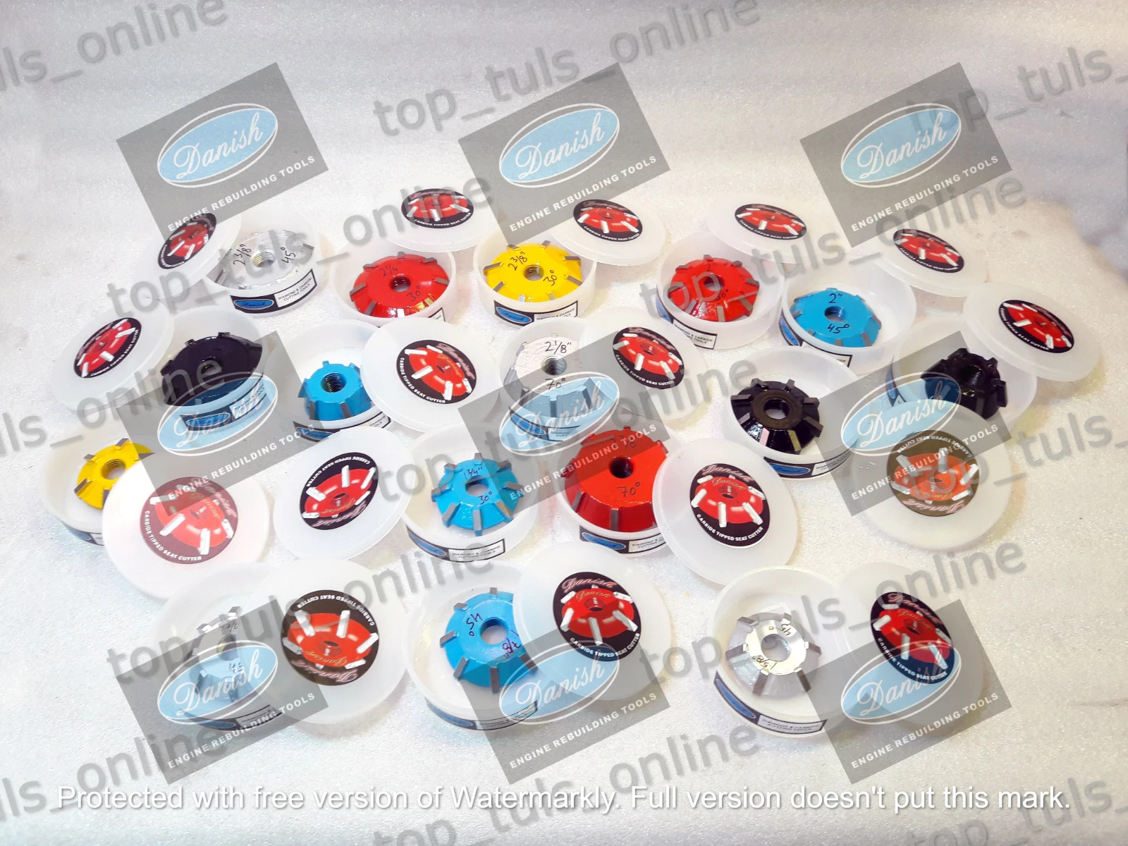 JLR VALVE SEAT CUTTER SET CUSTOMISED 3 ANGLES CUT 30-45-60 DEGREE CARBIDE TIPPED