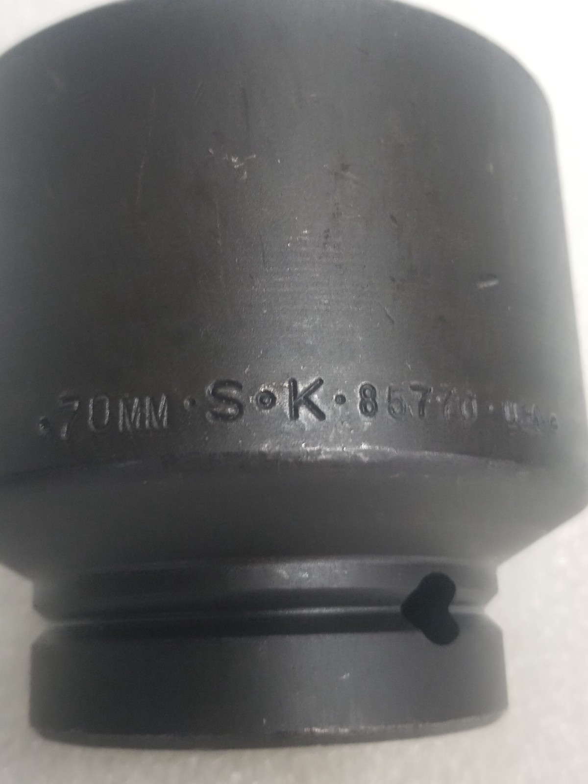 S-K Tools 85770 Standard Metric Impact Socket 1″-Drive 6-Pt 70mm Made in USA