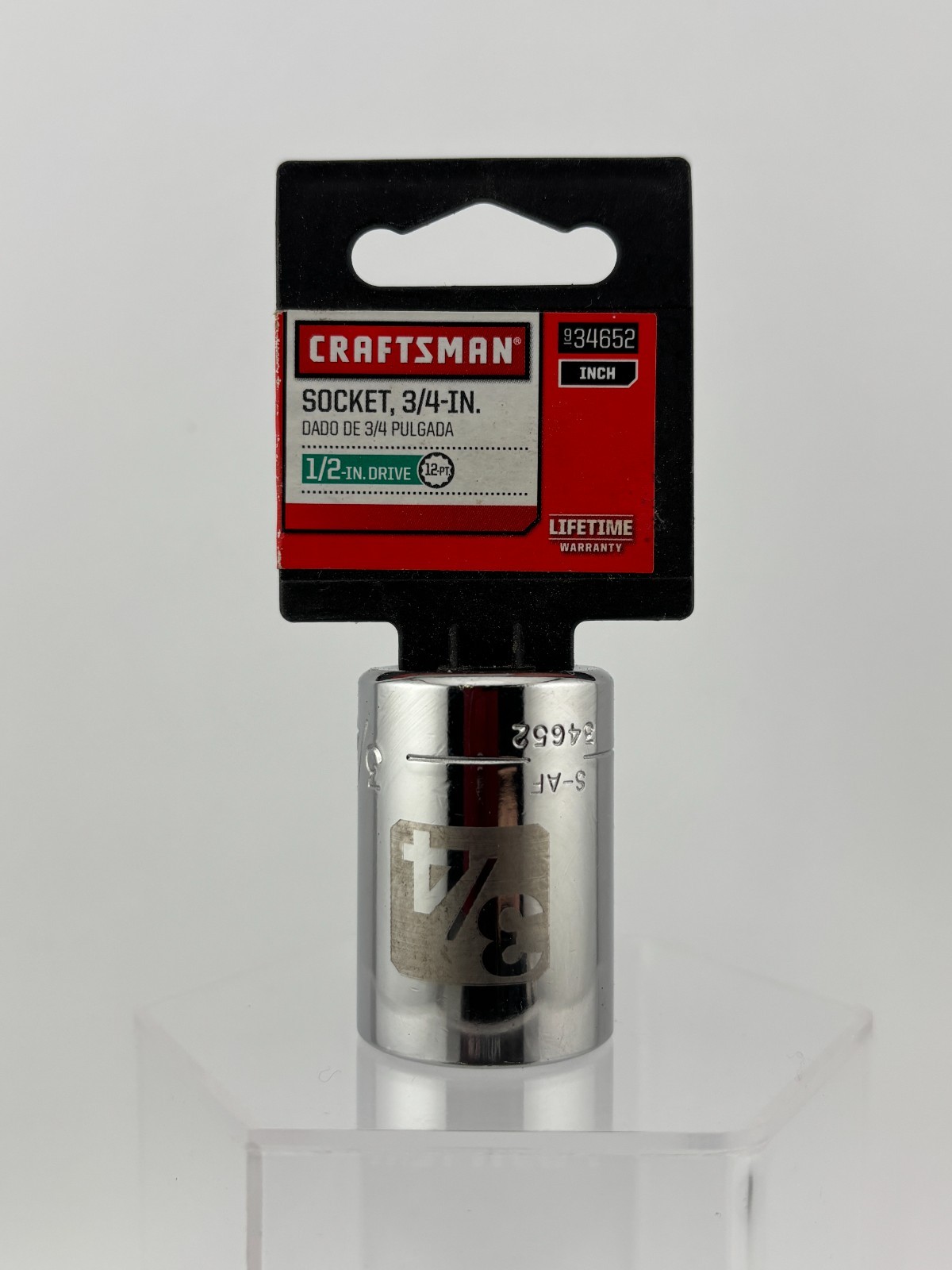 Craftsman 3/4” Socket #34652 ~ 1/2” Drive ~ 12 Point ~ New Old Stock