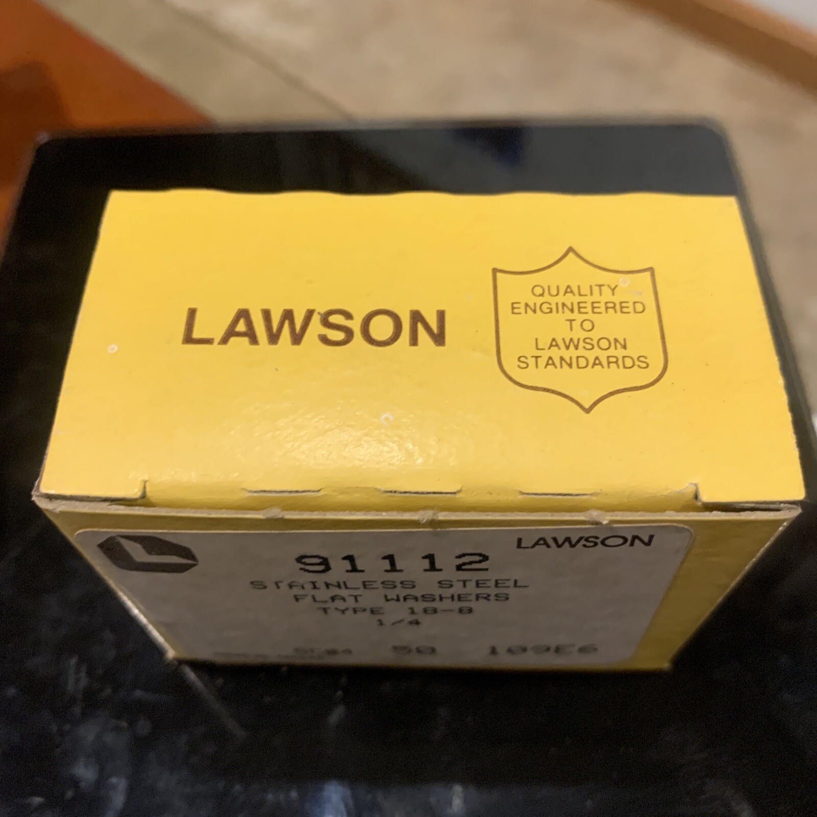 Lawson 91112 Stainless Steel Flat Washers Typ 18-8 1/4” 50 Count