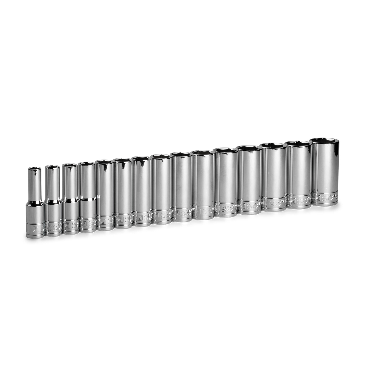 Capri Tools 3/8 in. Drive Deep 6-Point Socket Set, 8 to 22mm, 15-Piece