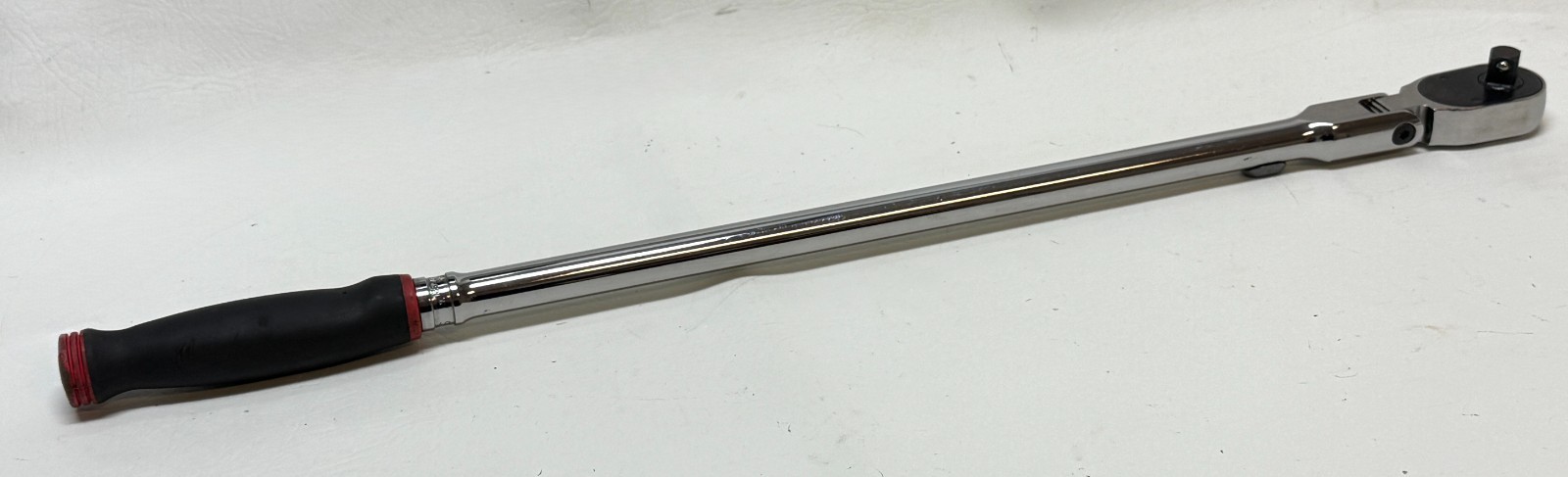 Snap-on SHLX80A 1/2″ Drive Dual 80 Locking Flex Head Long Ratchet Red Soft Grip