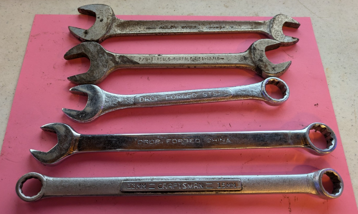Lot of 30 Wrenches (Craftsman & Other Brands) Various Sizes