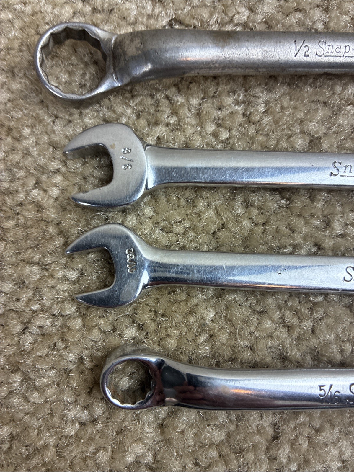 Snap-on 5pc.Small Wrench Set SAE Box & Combo Wrenches Vintage