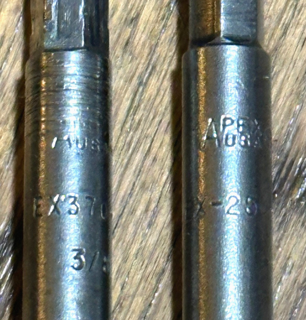 🇺🇸 APEX Tools Square Tip 1/4″ 3/8″ Socket Bit Hex Shaft Quick Connect Set Lot