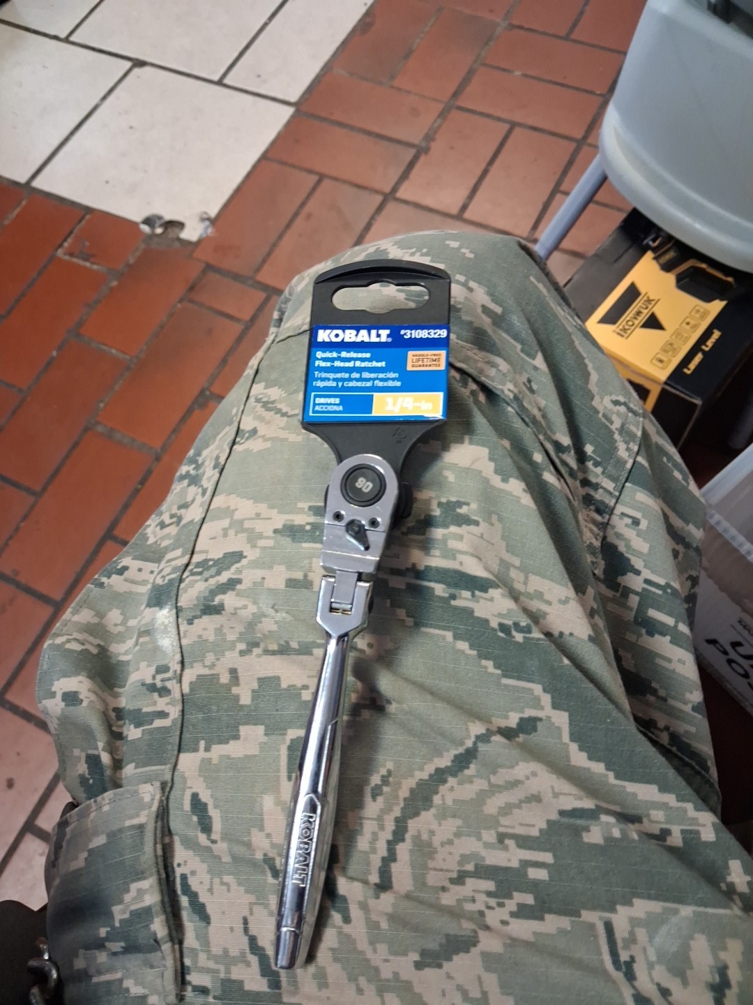 New Kobalt 1/4” Drive Flex Head Pro 90 Ratchet!! 81746 ~ 3108329