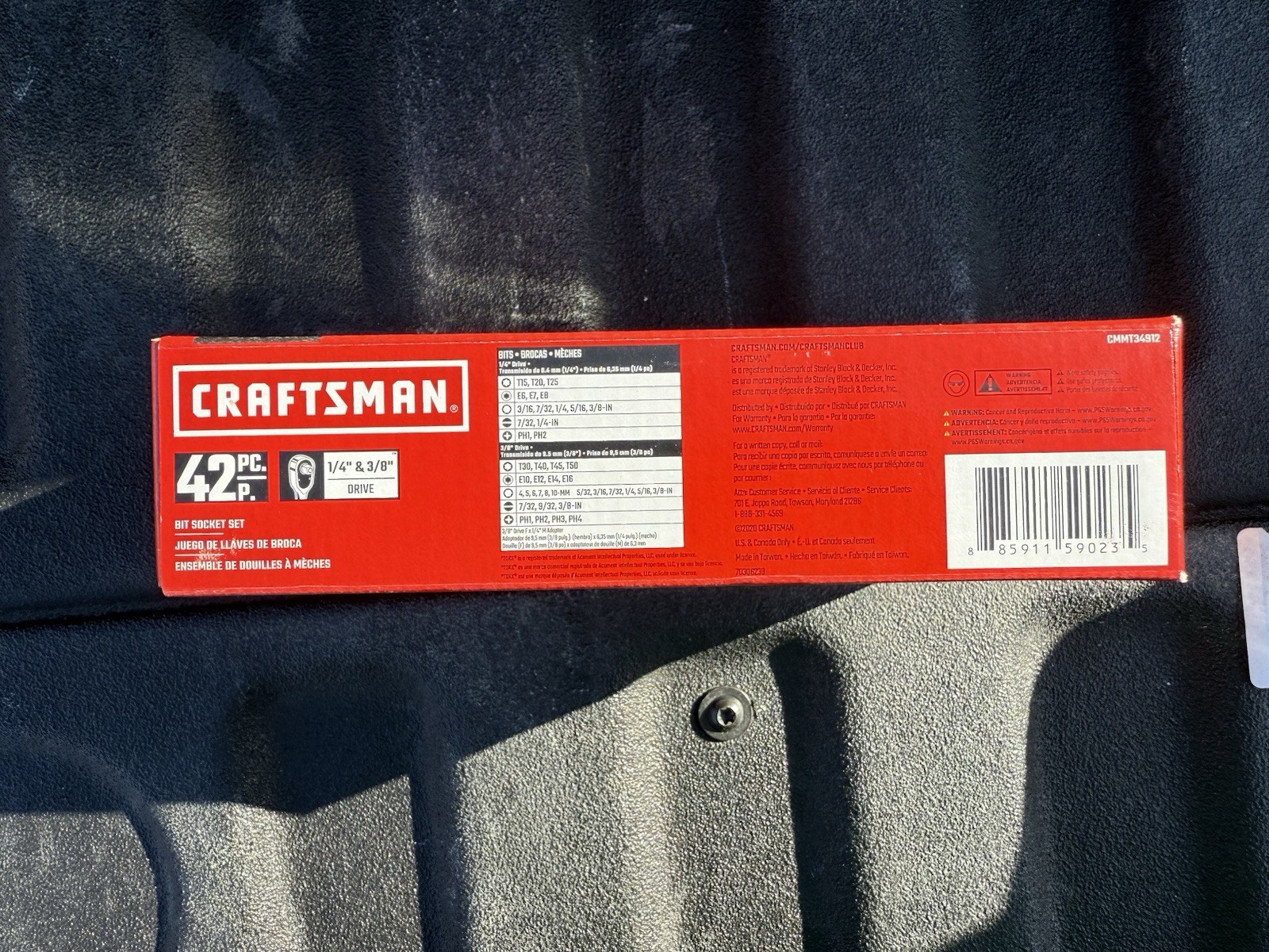 CRAFTSMAN 42 Piece 1/4″ 3/8″ Drive Set Flathead/Hex/Phillips/Torx Bit Driver Set