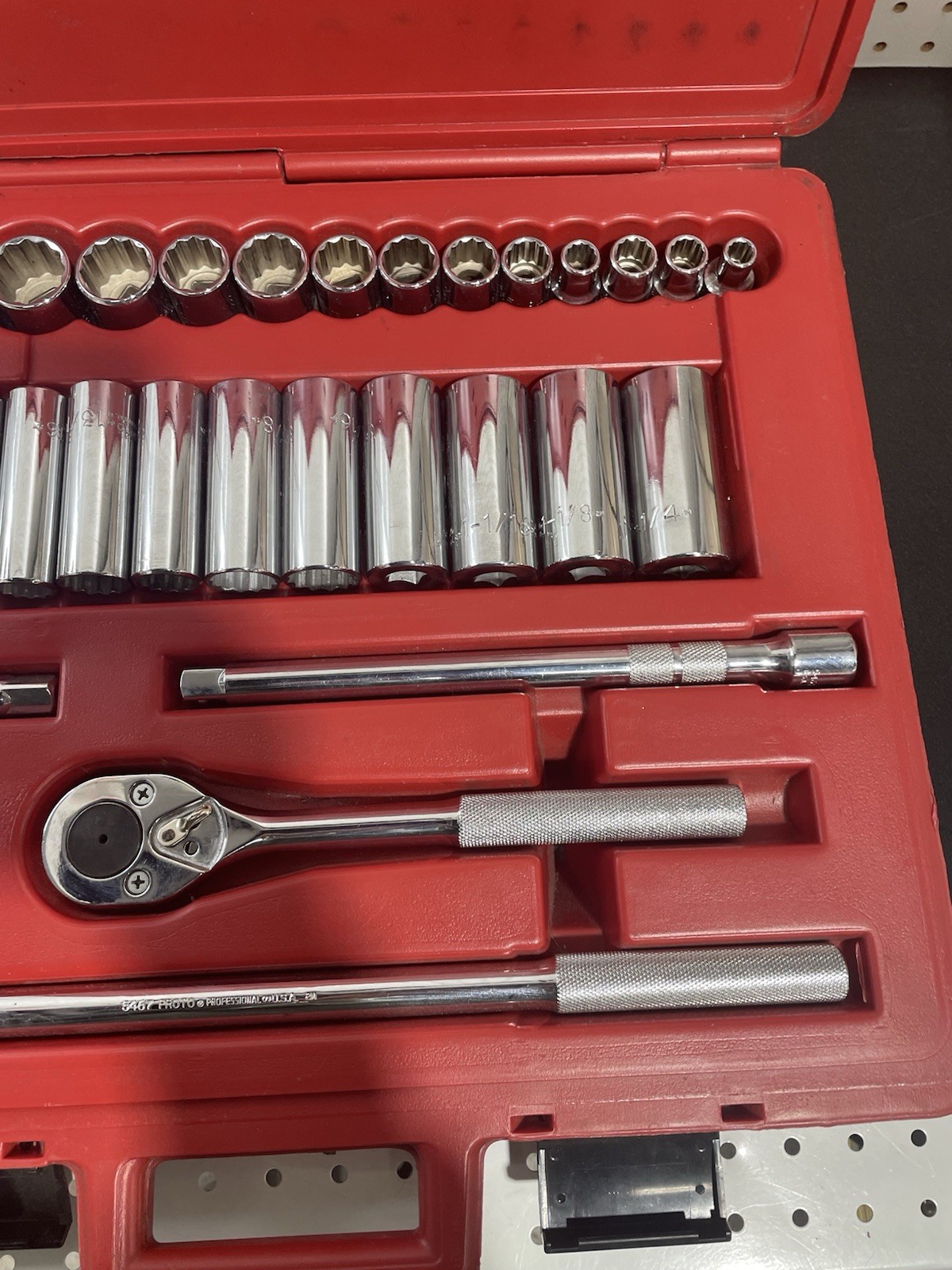 Proto J54126 1/2 Drive 12 Point Socket Set 30 Pc USA Stanley
