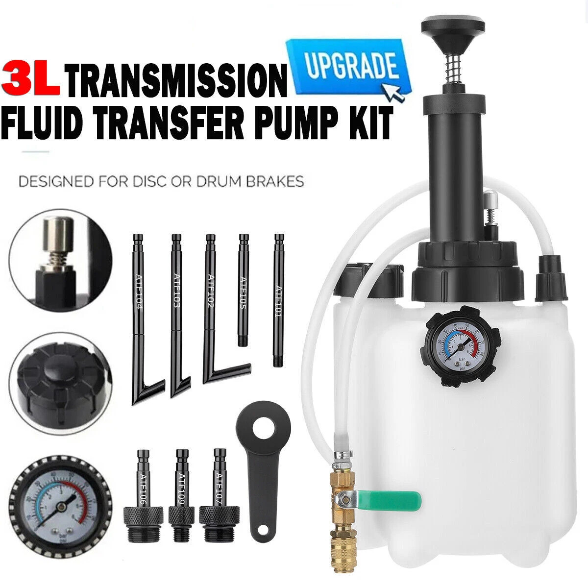 ATF Fluid Exchange Tool Kit, 3L Manual Transmission Pump for Auto Service