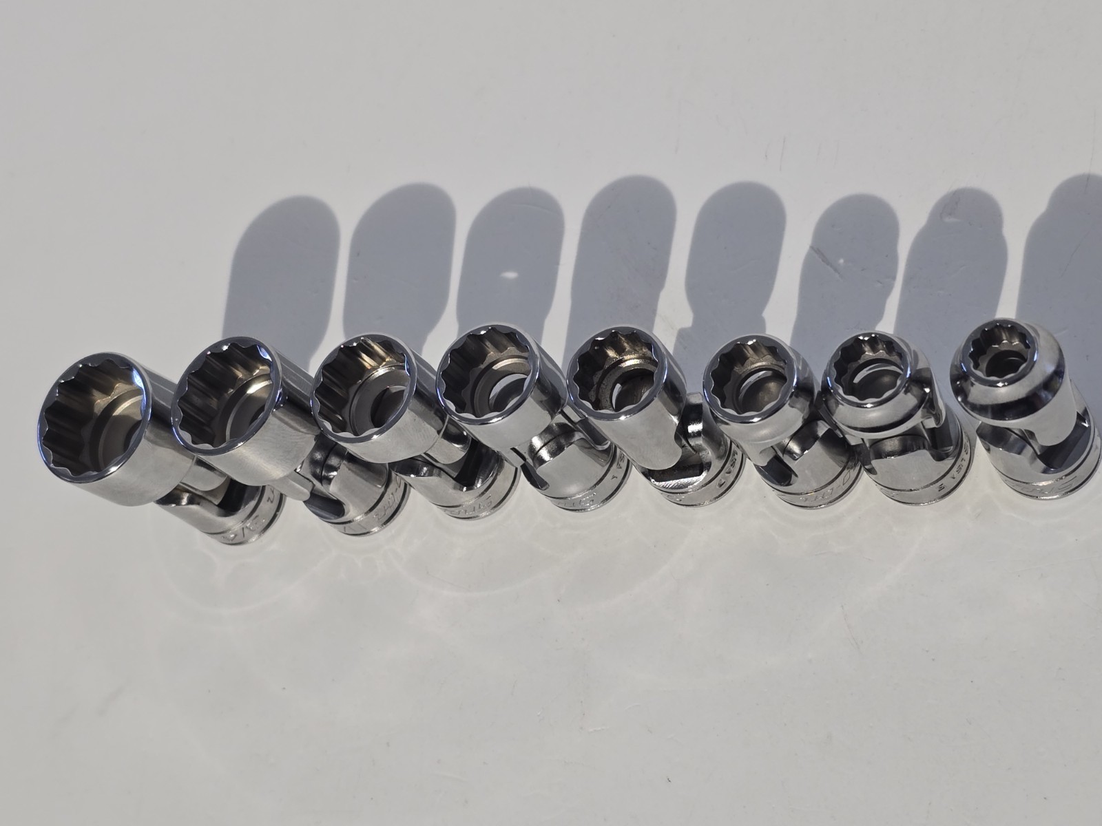 NEW 🇺🇸 Snap-on 206fua (+2) 8 Pc Shallow Universal Socket Set 12 Pt 5/16-3/4”