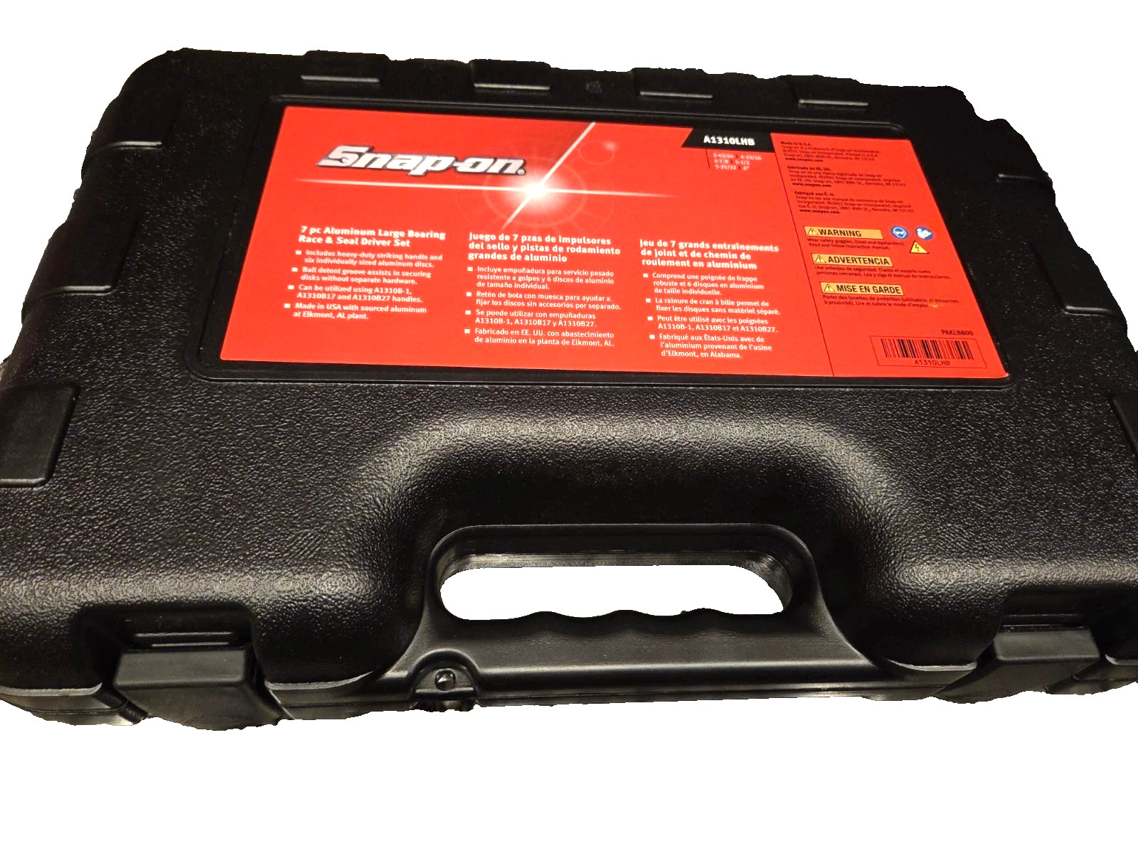NEW Snap-on™ 7pc Aluminum Truck Hub Seal Driver Set A1310LHB Sealed