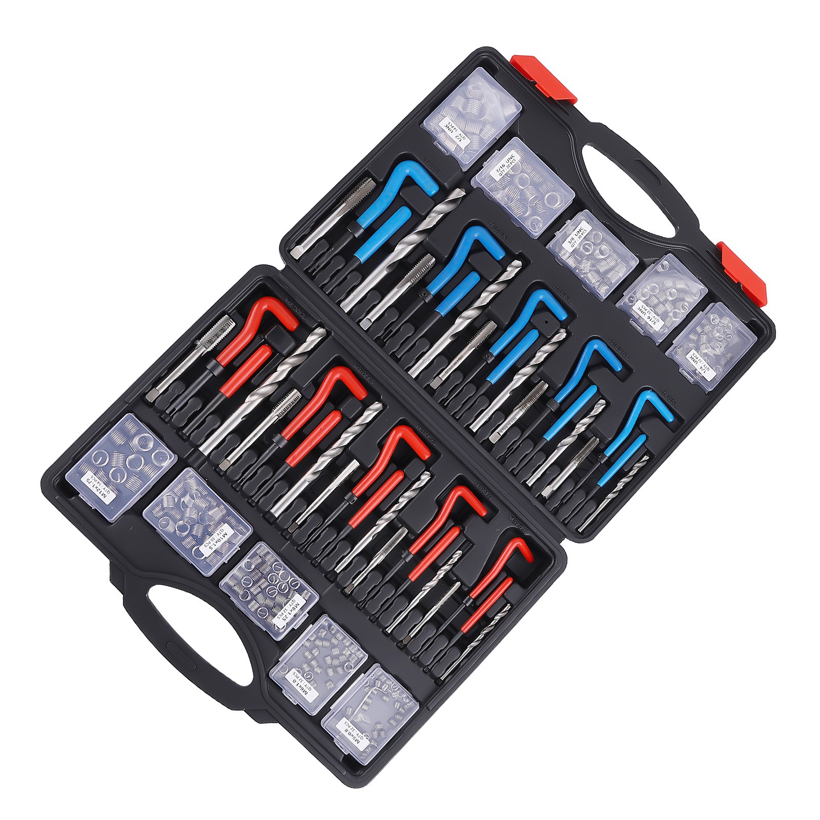 Helicoil Thread Repair Kit Inserts Breaking Pin Tools Screw Taps Drill Bits