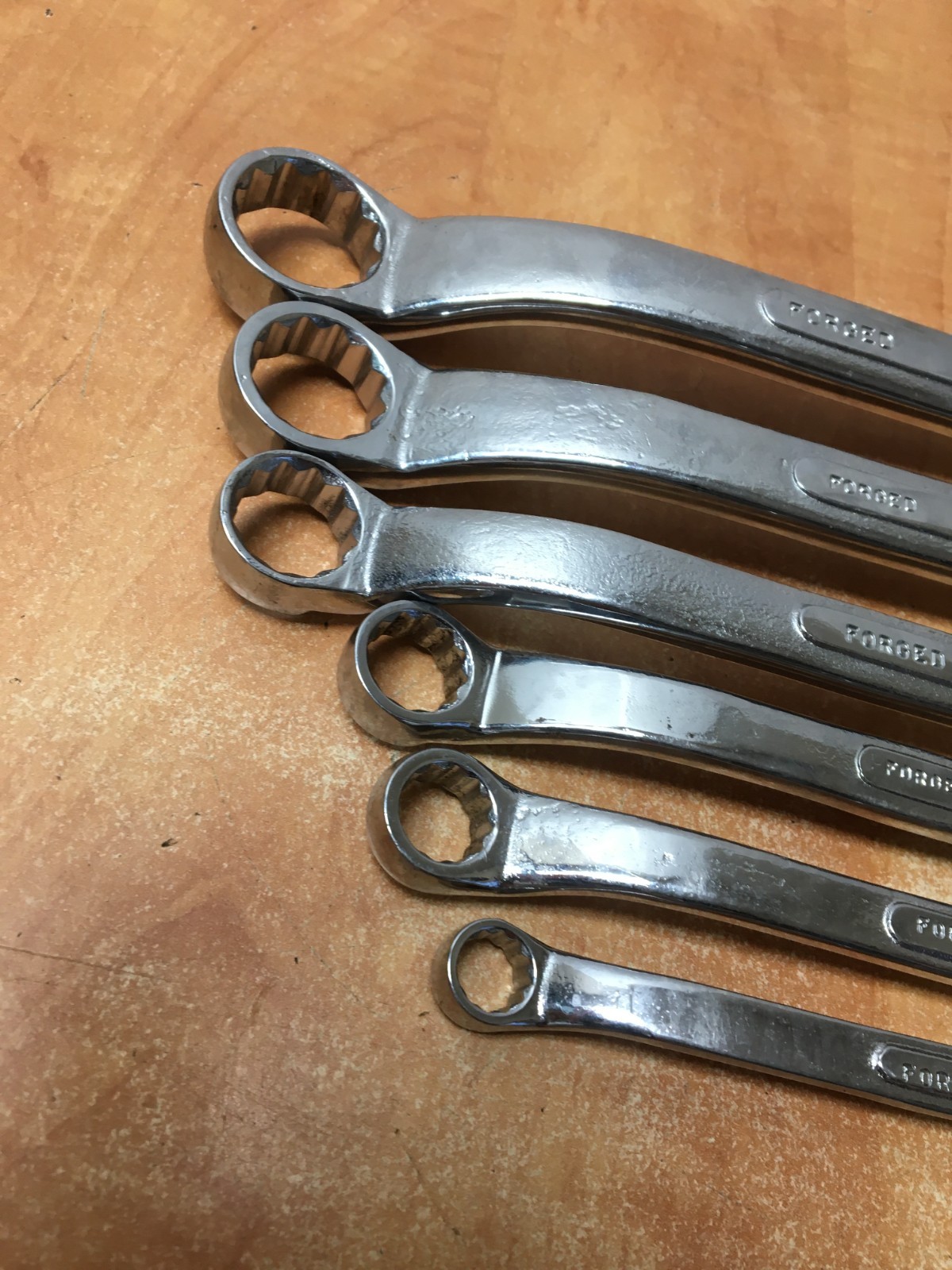S-K USA 6- Piece SAE Offset Box End Wrench Set 3/8 To 1 In. B-1214 to B-3032