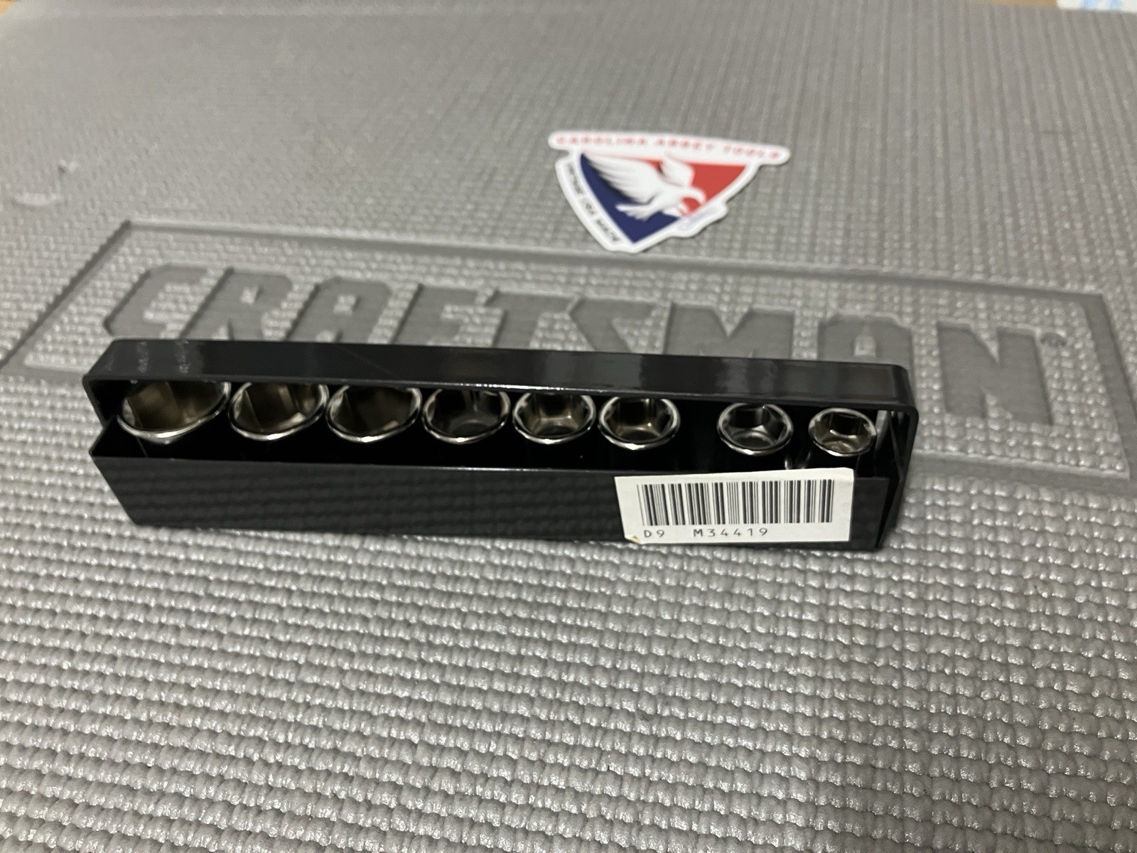 NOS Sears Craftsman 8pc 3/8” Drive 6pt Metric Socket Set 34419 USA Metal Case