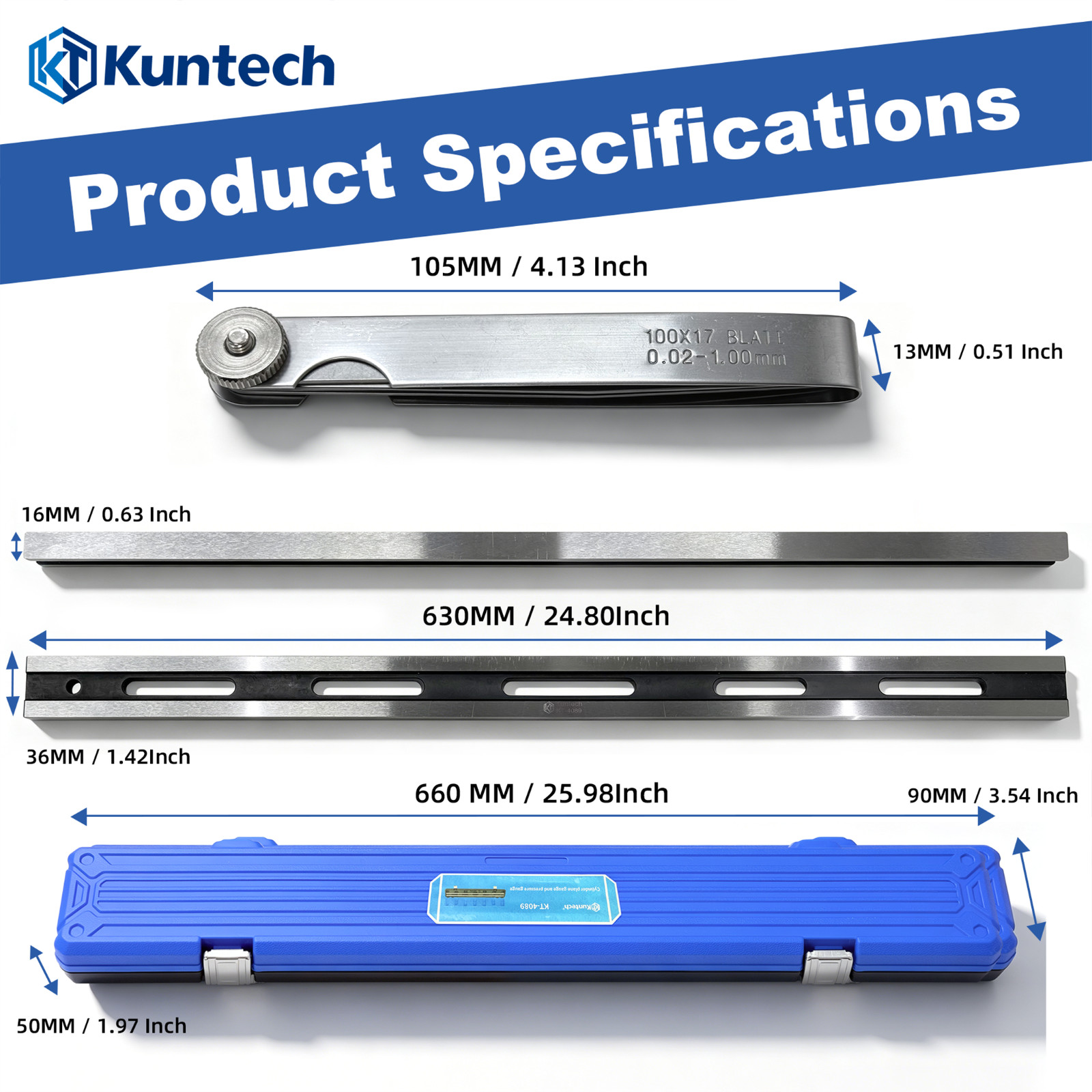 24 Inch Cylinder Head Straight Edge Machinist Precision Steel Straight Edge Tool