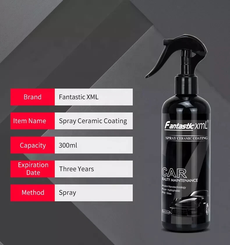 CAR SCRATCH REMOVER SPRAY  CERAMIC COATING PAINT FANTASTIC XML (10 oz Bottle)