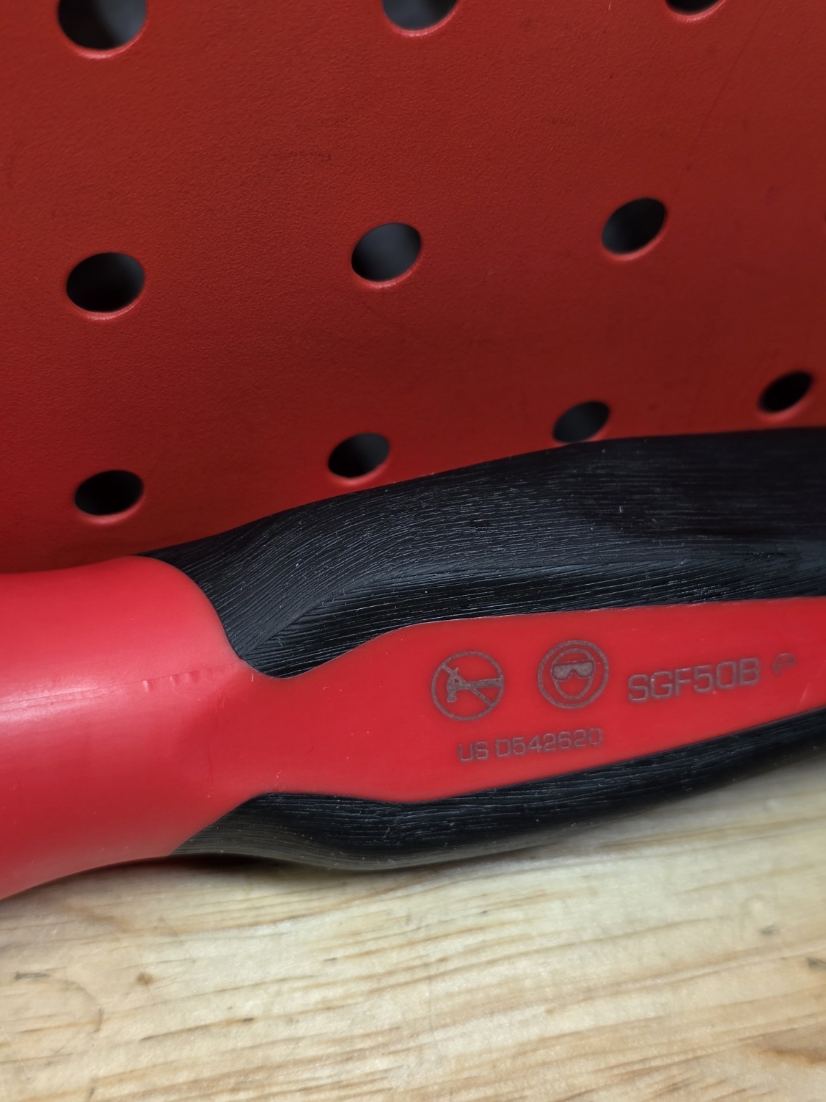 Snap-on Tools SGF50B LIGHTLY USED RED 3/8″ Drive Soft Grip Standard Shank Driver