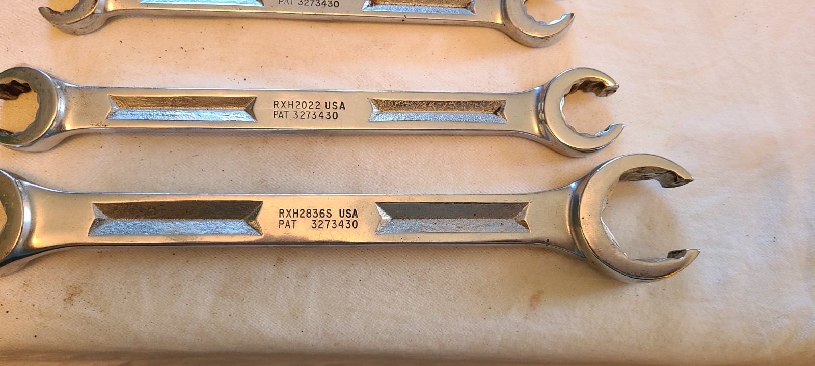 Snap-On 5 Pc. Double End Flare Nut Wrench Set 5/16″-1 1/8″ 12 Point RXH RXH1012S