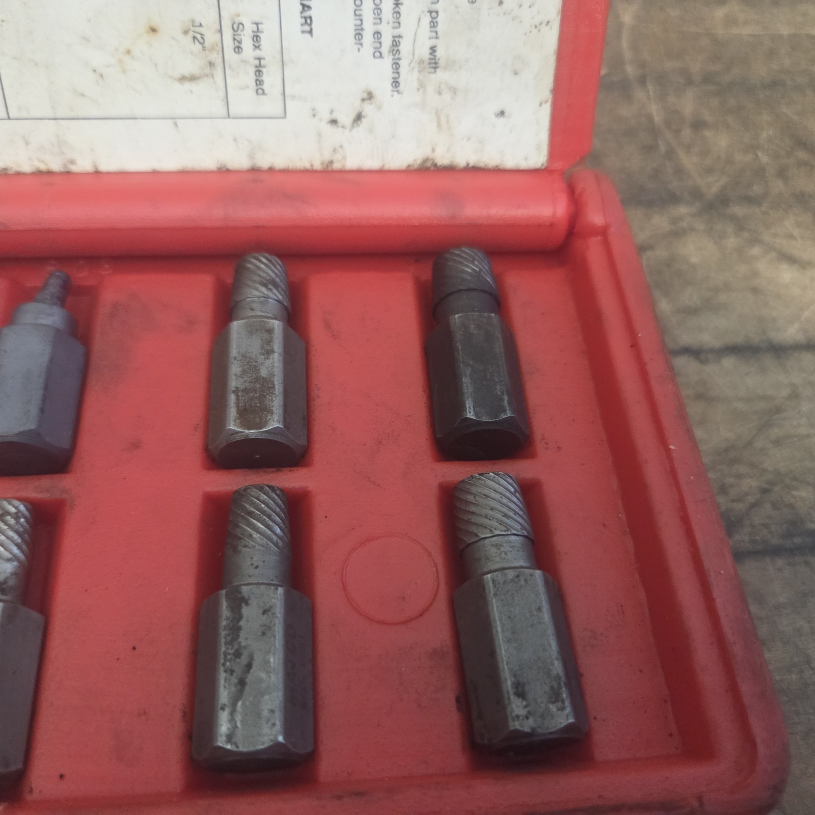 Matco Tools SEXS10 9 piece Hexagonal Head Multi Spline Screw Extractor Set