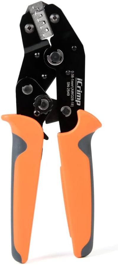 iCrimp SN-2549 Ratchet Crimpier 0.08-1.0 mm ² 18-28AWG SN-2549, Orange, Grey