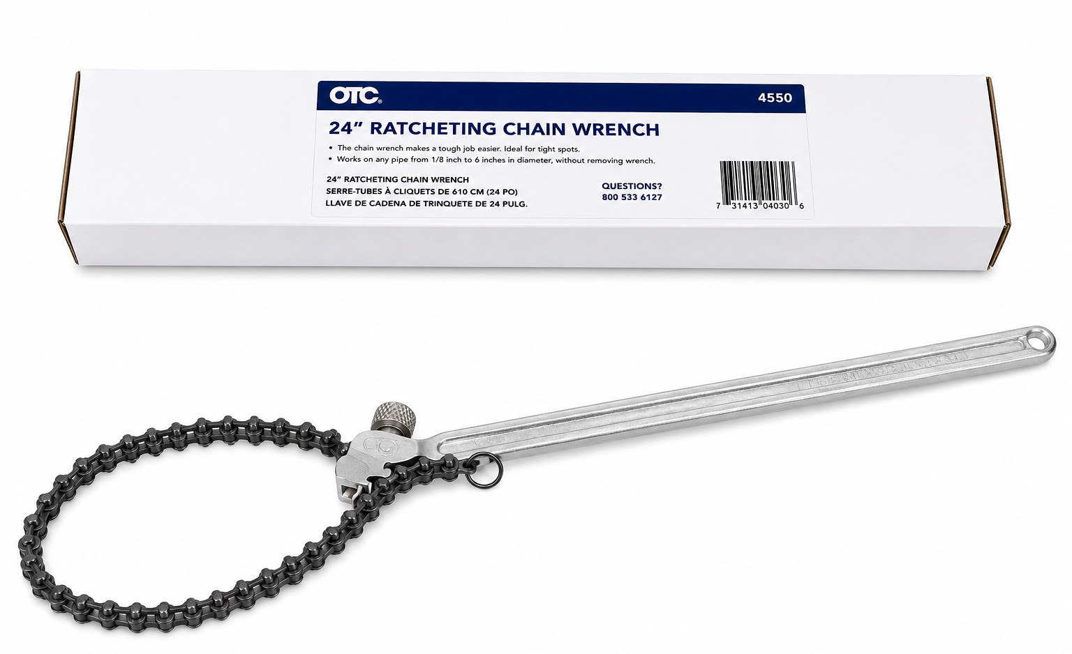OTC 6969 24″ Ratcheting Chain Wrench Heavy Duty Pipe Oil Filter Tool NEW