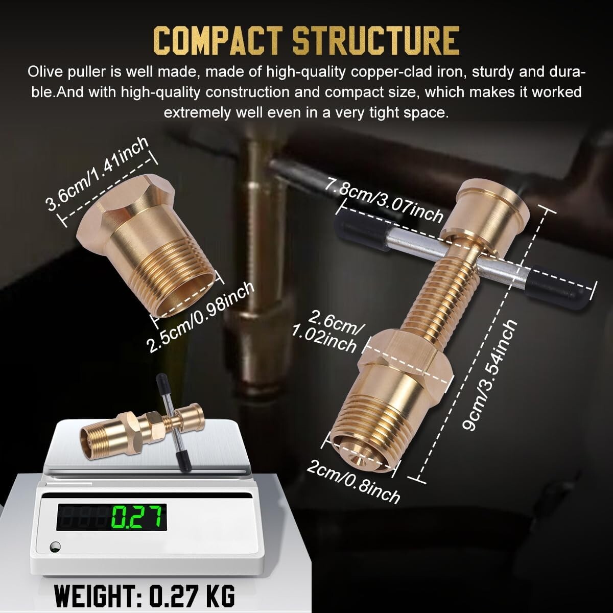 Corrosion-Resistant Olive Puller for Brass Pipes – Easy & Efficient Removal Tool