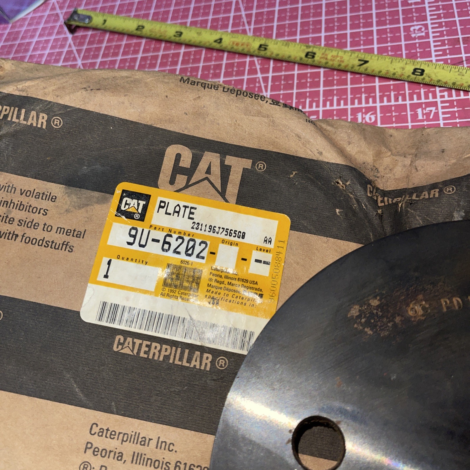 OTC USA PD145D-1 Cat Perkins Diesel Crankshaft Rear Oil Seal Installation Plate
