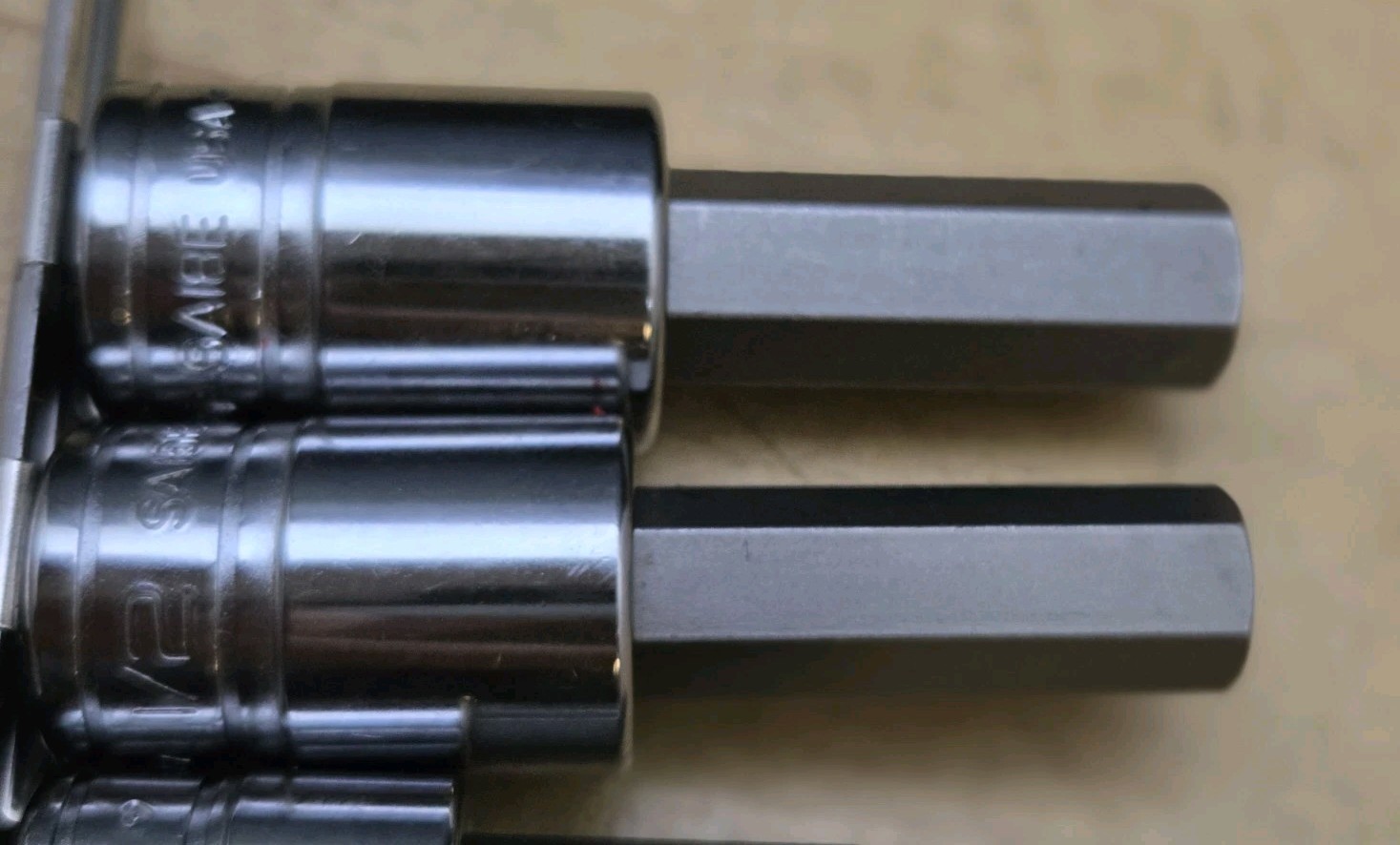 New Snap On USA Hex Bit Set SAE 1/2” & 3/8” Drive 8 Pc 5/32″-9/16” From GMTK Set