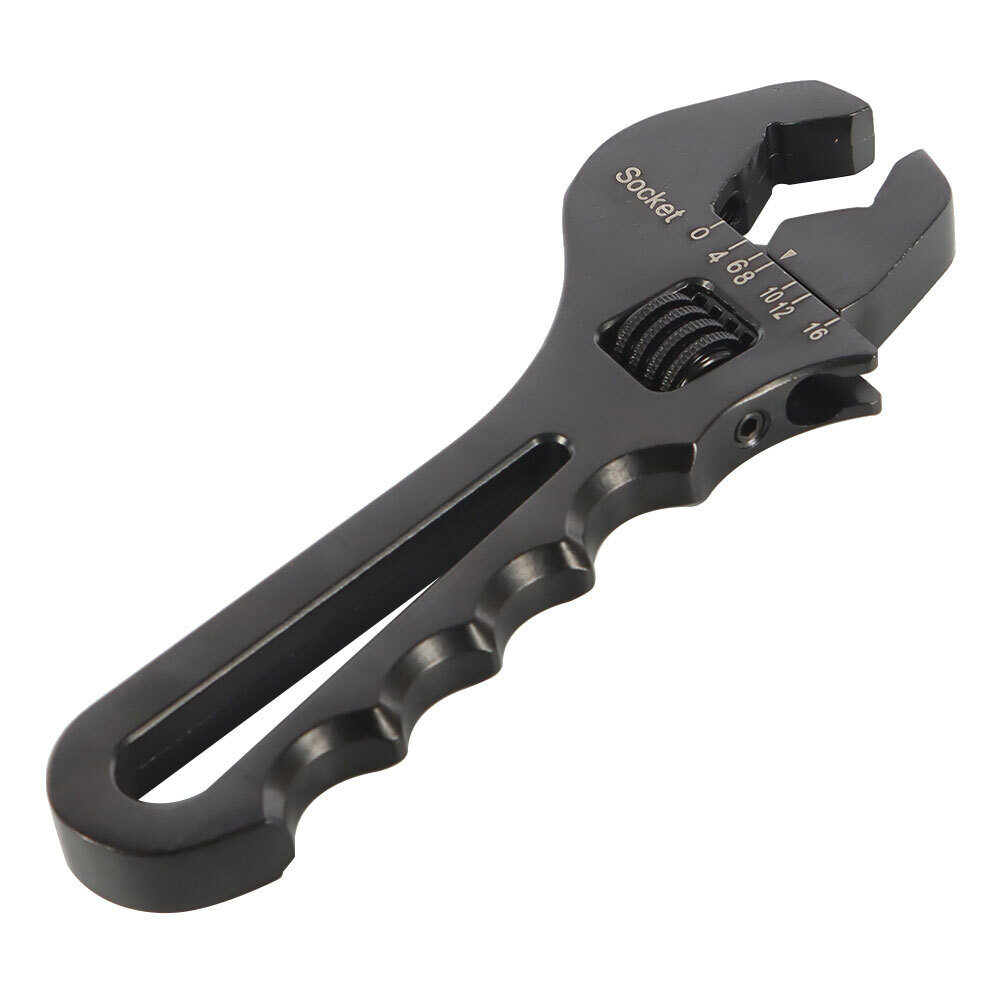 3AN 4AN-16AN Adjustable Wrench Tool Spanner For Hose End Fitting Black Aluminum