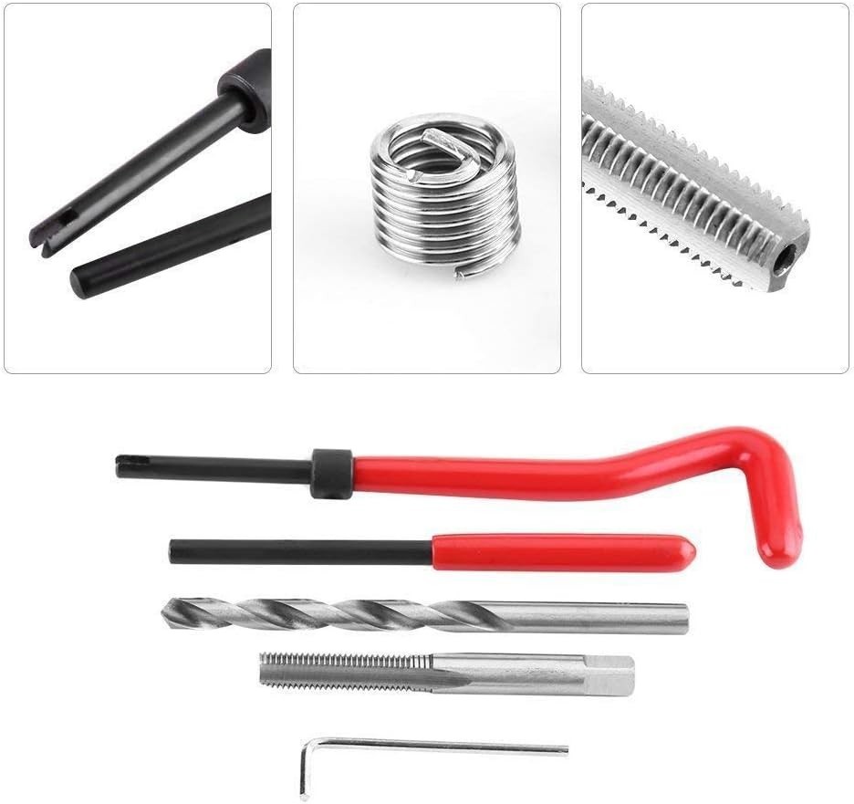 35 Pcs M6 x 1mm Thread Repair Kit in Silver for Auto Repairs