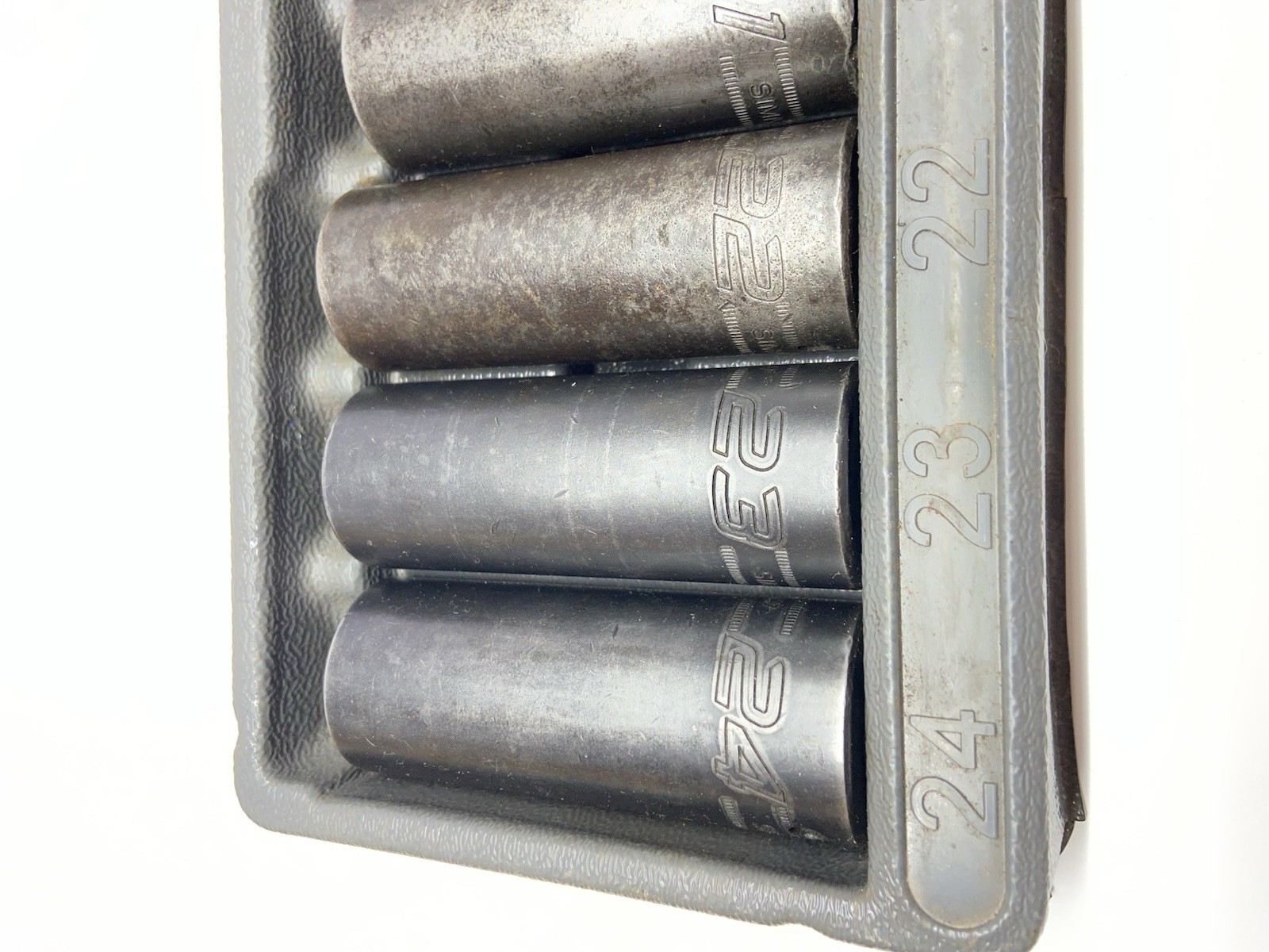 Snap On 315SIMMYA, 15pc Metric Deep Impact Sockets, 10-24mm, 1/2” Drive