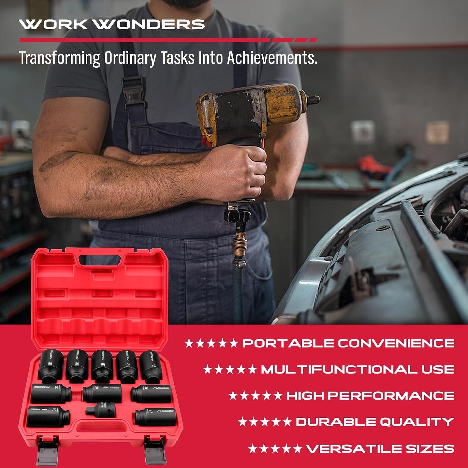 Heavy Duty Metric Large Jumbo Socket Set 1/2 Drive
