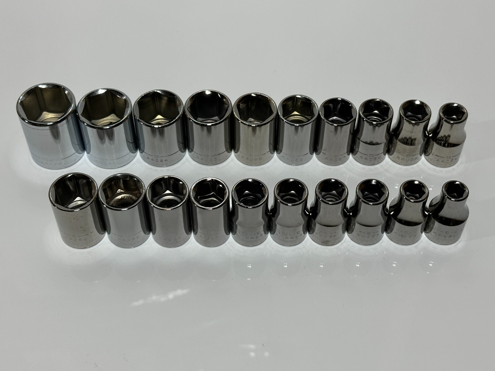 Craftsman USA G (NOS) 20pc SAE & Metric Shallow Socket Set – 1/2″ Drive, 6 Point