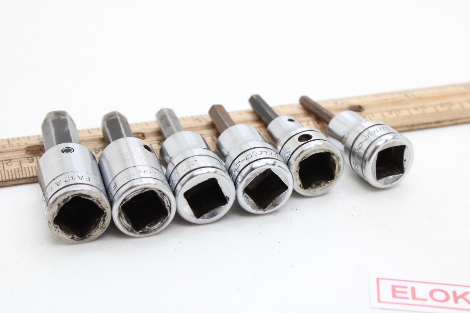 Snap-On FA 4.5A-FA12A 9/64″-3/8″ 6 Piece 3/8” Drive Hex/Allen Socket Driver Set