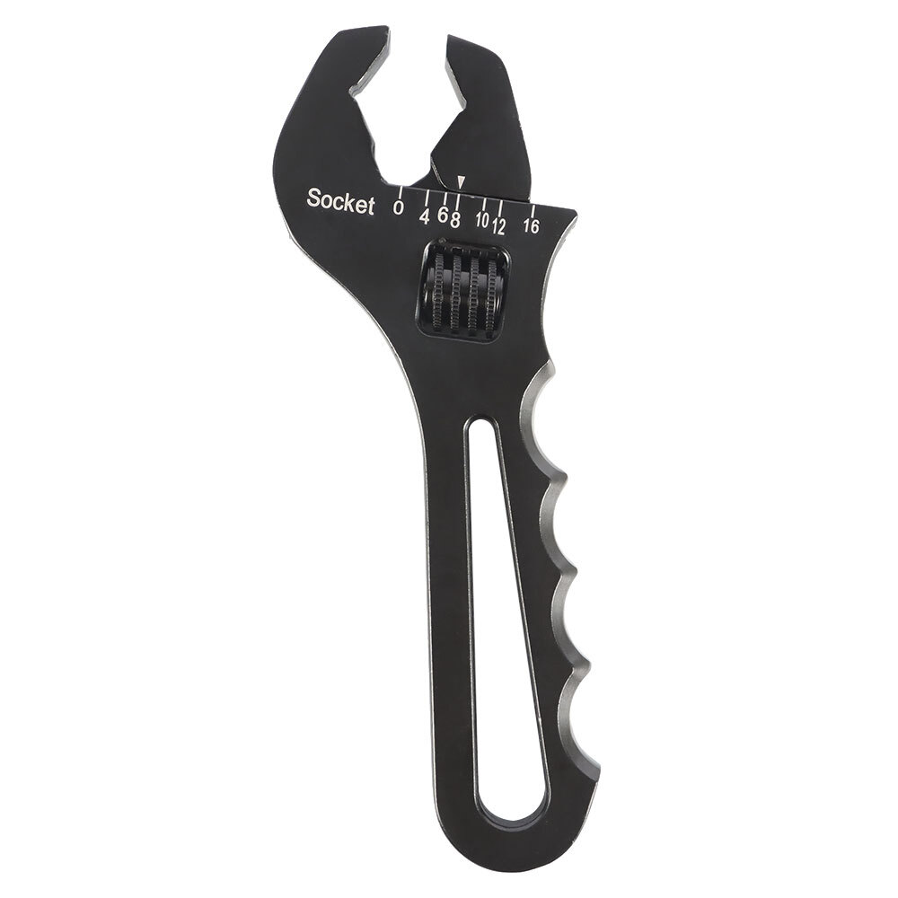 3AN 4AN-16AN Adjustable Wrench Tool Spanner For Hose End Fitting Black Aluminum