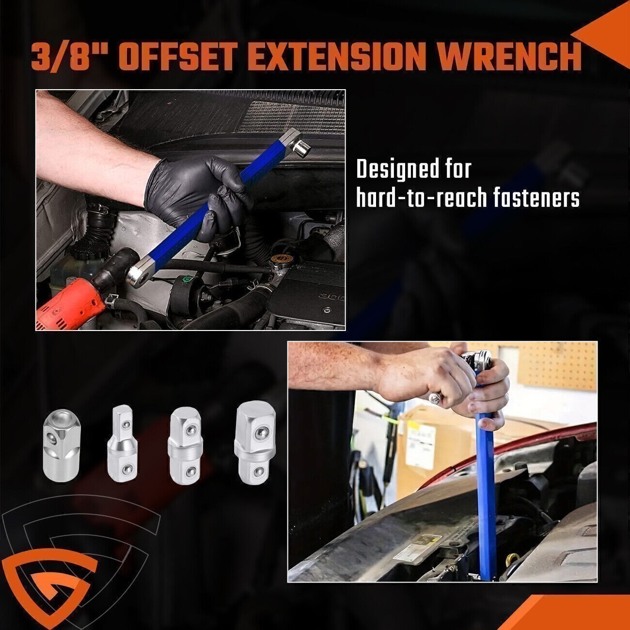 5 in1 Offset Extension Wrench Set Ratchet Spanner Wrench Extender with Unjjzhmmh