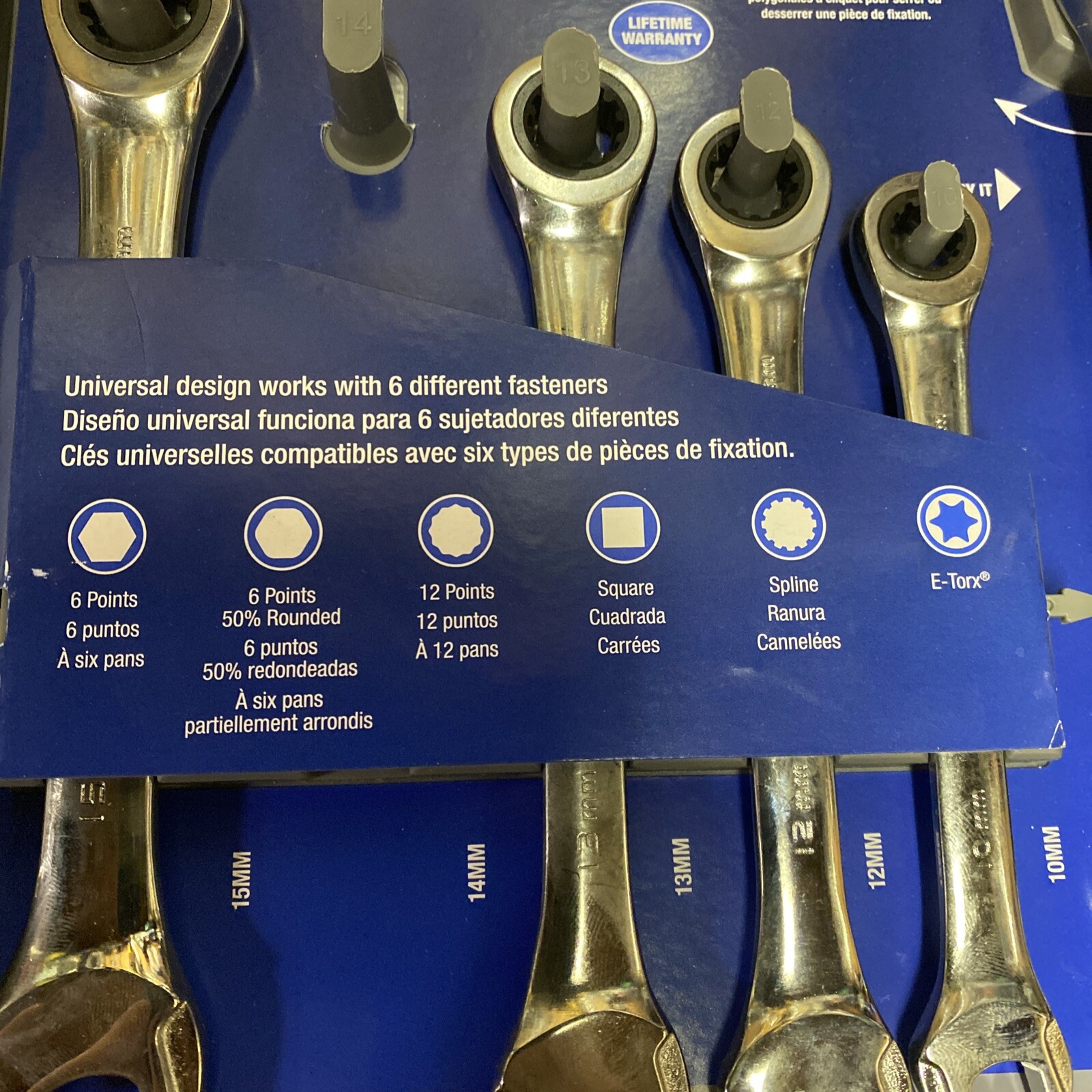 TEQ Correct Pro – 5 Pc Universal Ratcheting Wrench Set – Metric – TP85591A