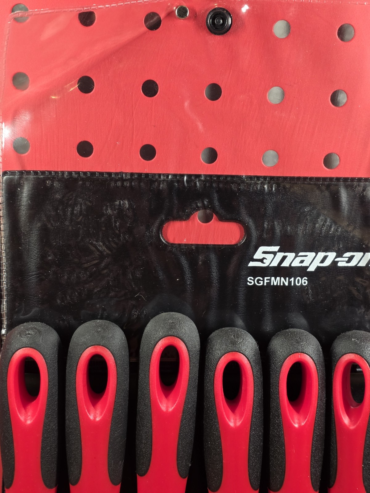 Snap-on Tools NICE SGFMN106 6-Piece Soft Grip Miniature File Set Red Handles