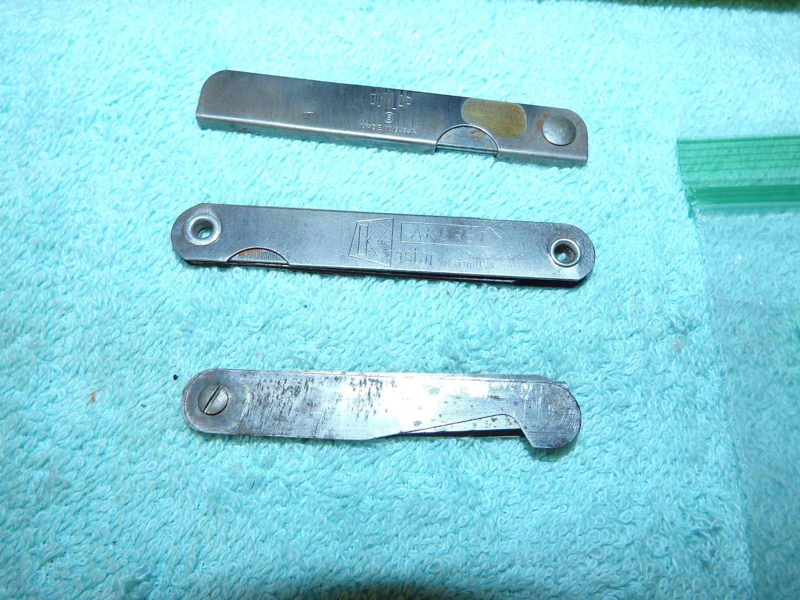 Starrett Dunlap Kastar Feeler Gauge Thickness Gage USA 3-LOT