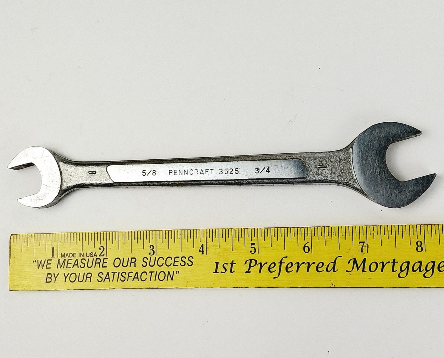 Vintage PENNCRAFT By JCPenney 3525 5/8″ x 3/4″ SAE Open-End Wrench – Made in USA