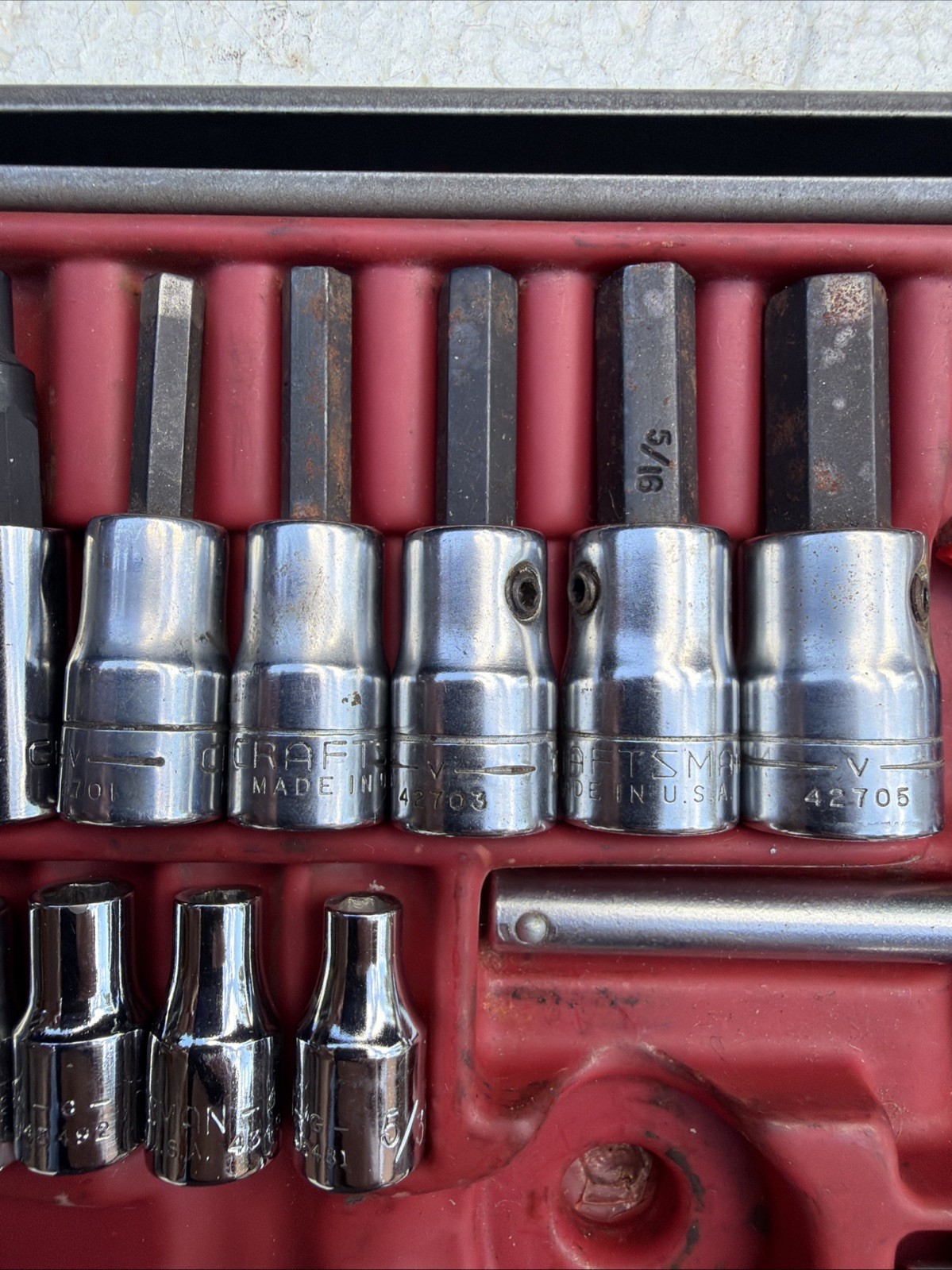 Sears Craftsman 1/4″ Drive 48pc SAE RHFT Socket Set Metal Case USA RARE 44302