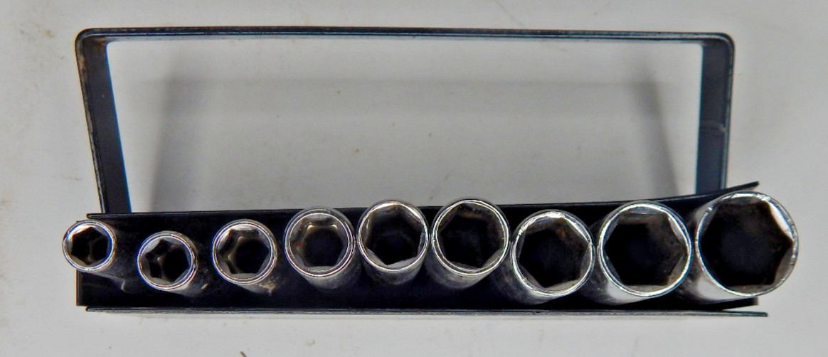 Vintage Craftsman USA 9pc SAE 3/16″-1/2” Deep Socket Set 1/4″ Drive 6 Point