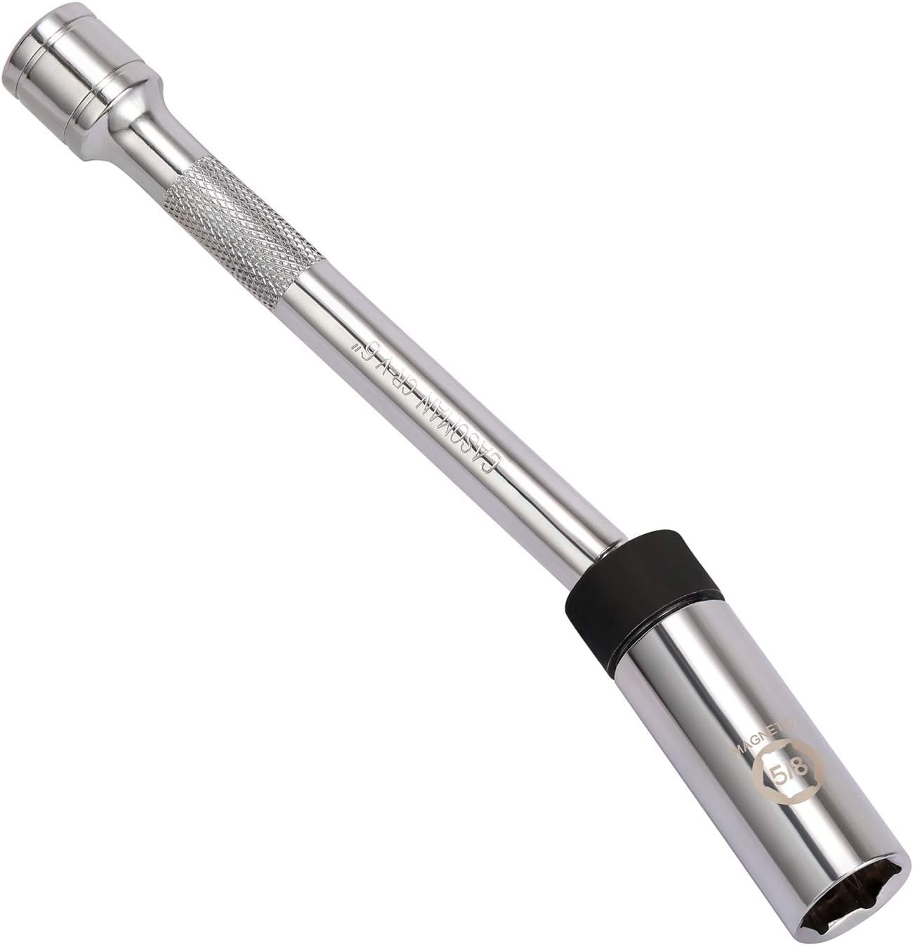 5/8″ Swivel Magnetic Spark Plug Socket, 3/8″ Drive x 8-Inch Ext. Bar Length, …