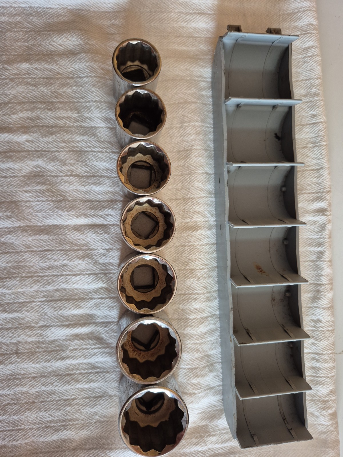 Craftsman (G) 7 Piece MM Socket Set 12 Pt. 1/2″ Drive Made In USA