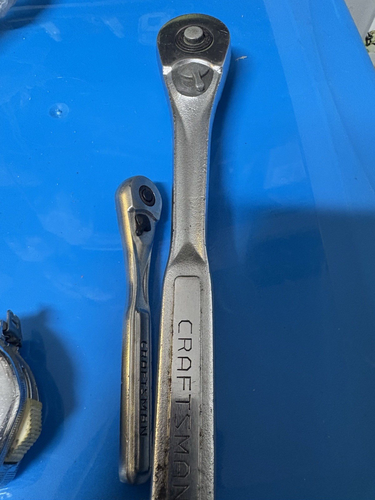 2 Craftsman USA Rachets. #44809 1/2” Drive & 44807 1/4” Drive. Parts Only. (17)