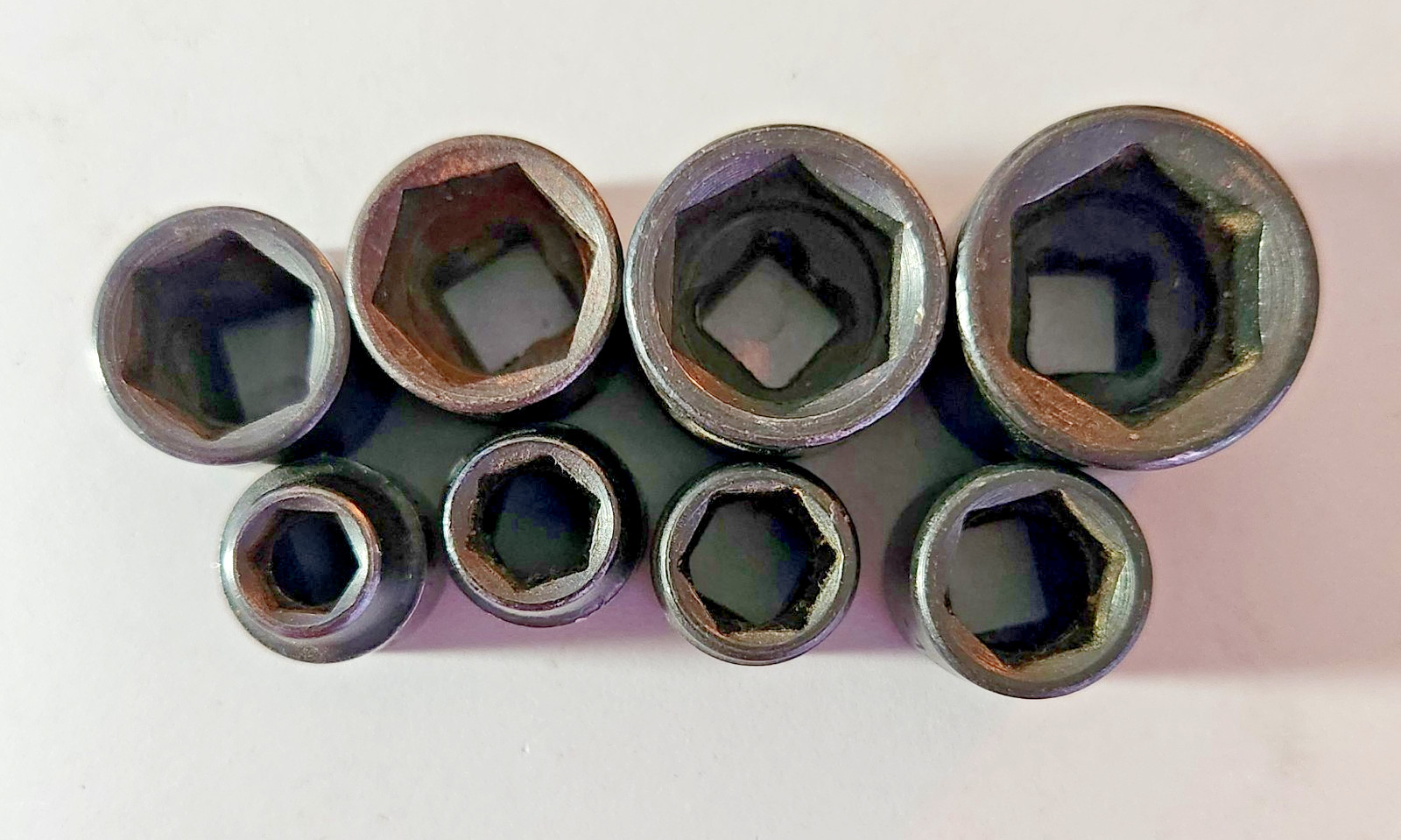 SK Tools USA 3/8 in Drive 6 Pt Impact Socket Set Shallow 8 Pc 5/16 thru 3/4 SAE
