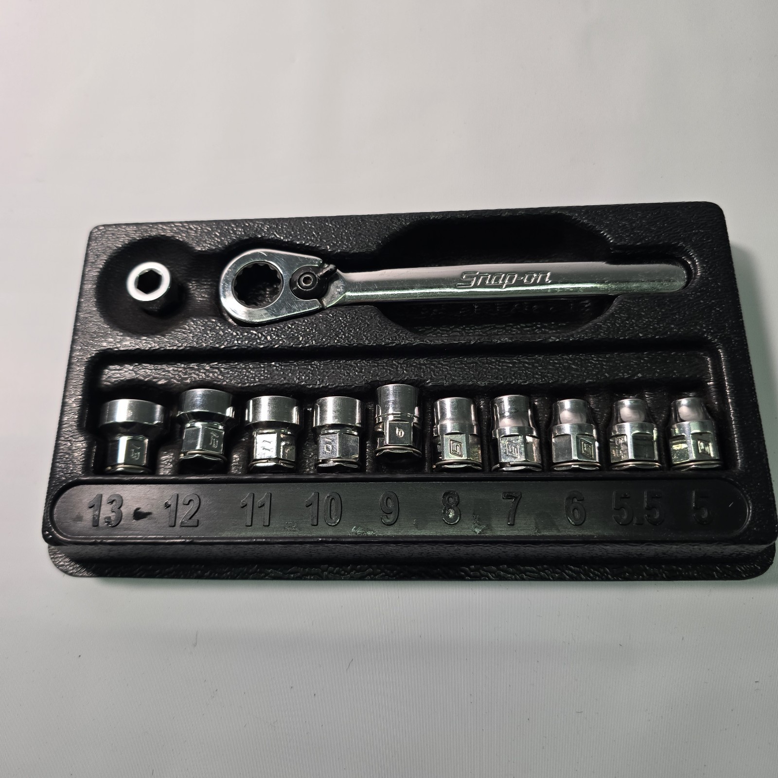 Snap On 112RTSMA Low Profile Socket Set Metric With Case Excellent Condition