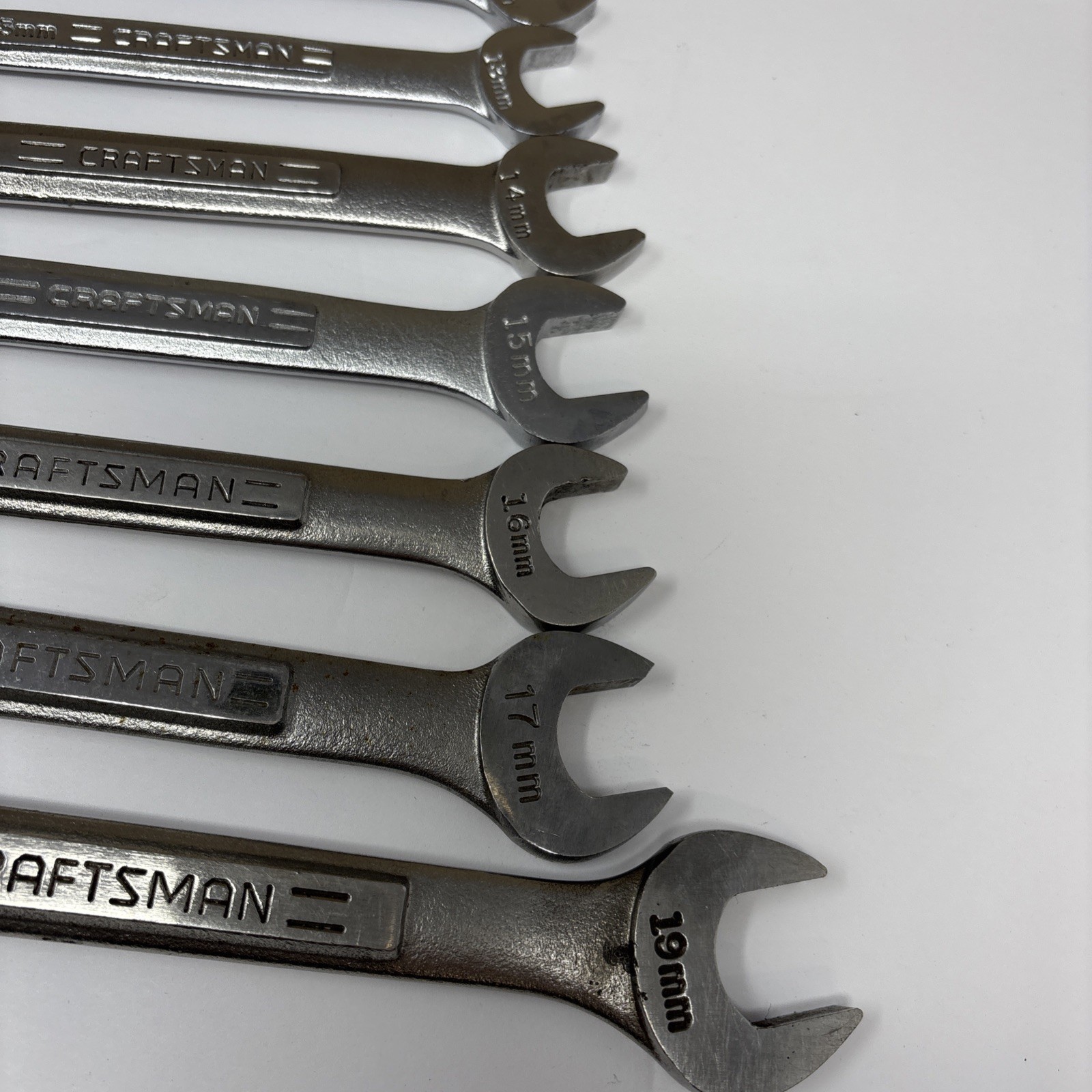 Craftsman Metric 12 pc Combination Wrench Set 7mm–19mm 12PT V^/VV USA No 18mm