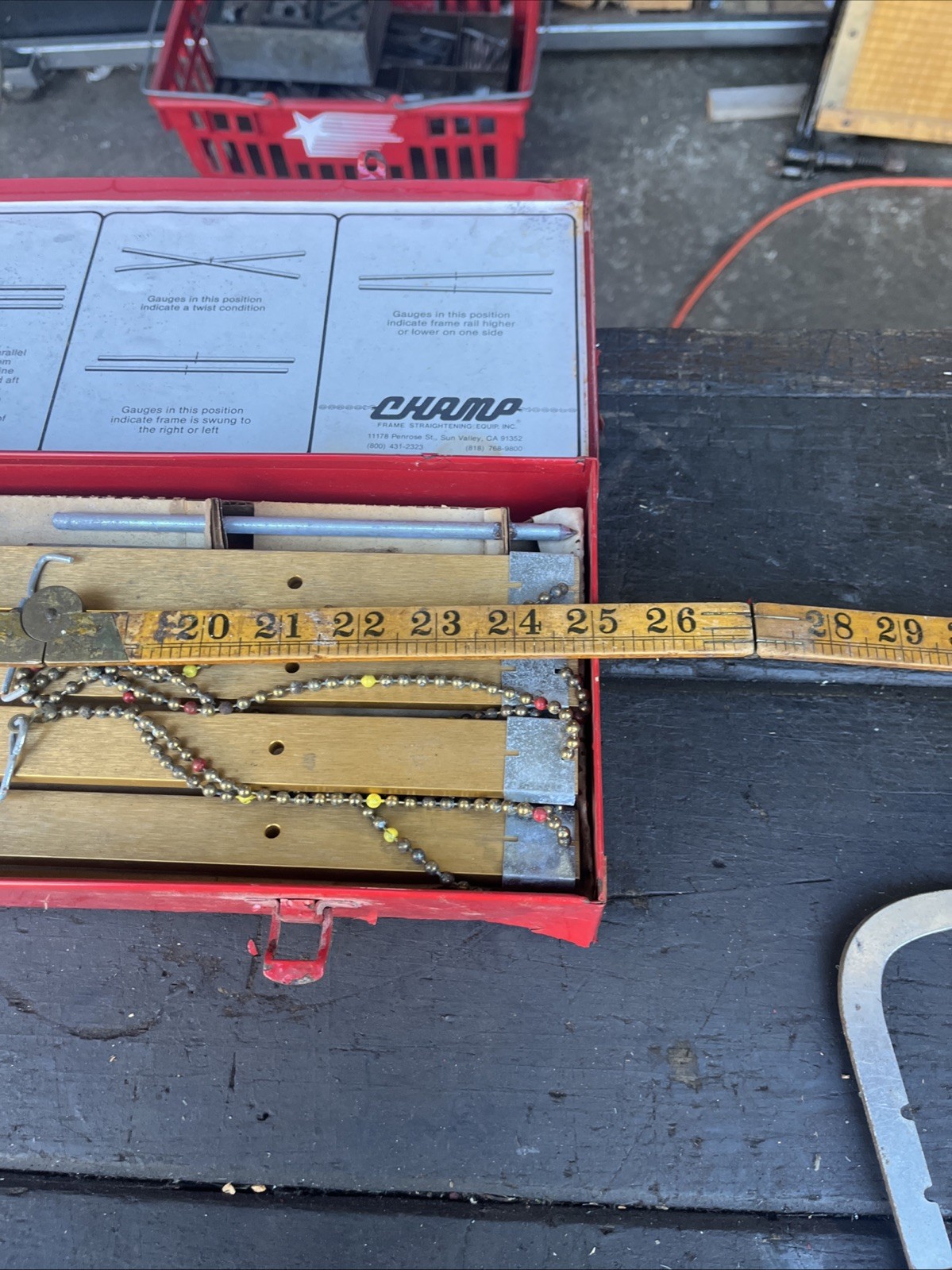 Rare Vintage Champ Frame Straightening Equipment Kit Sun Valley California