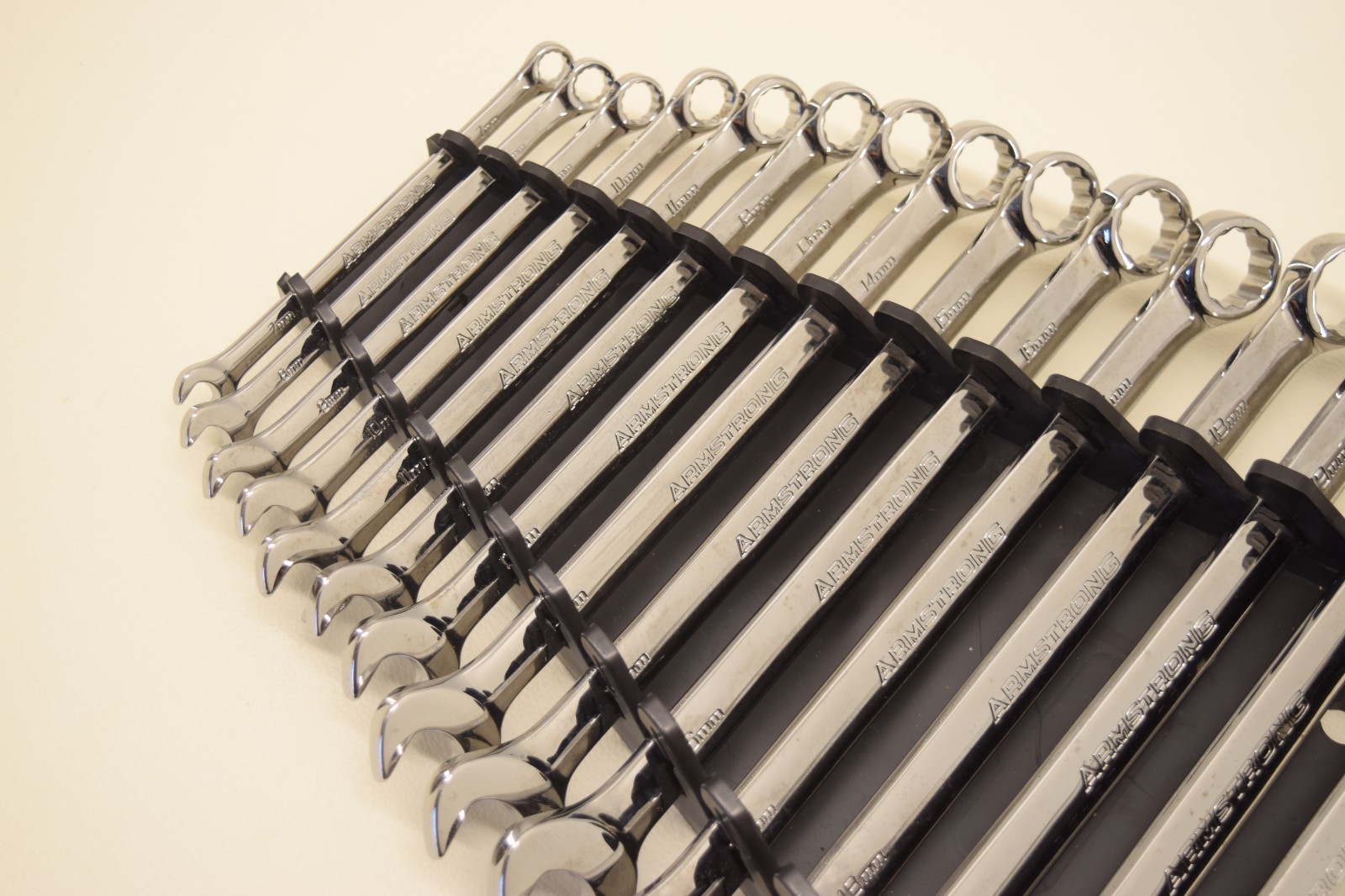 Armstrong Tools 15 Piece 12-Point Metric Combo Wrench Set 7-19mm & 21-22mm NEW